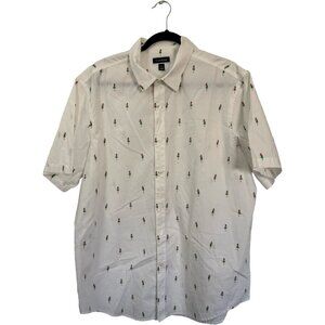 Mens XL Tropical Hula Girls Short Sleeve Button Down Shirt